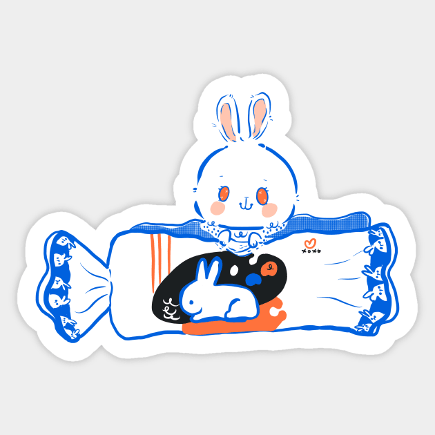 White Rabbit Sticker by Fluffymafi